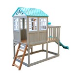 Casuta de joaca suspendata  HighLine  Retreat PlayHouse - Complex cu tobogan Centru multifuntional din lemn Kidkraft